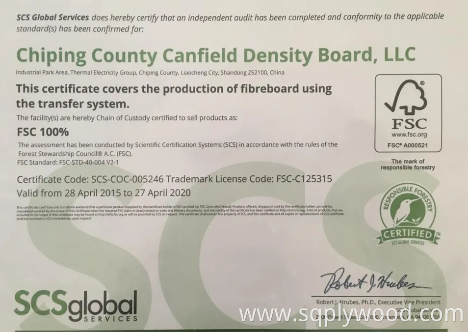 Super High UV MDF Shiny MDF for Making Tables or Cabinets